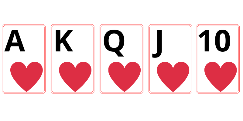 Royal flush - poker cards values
