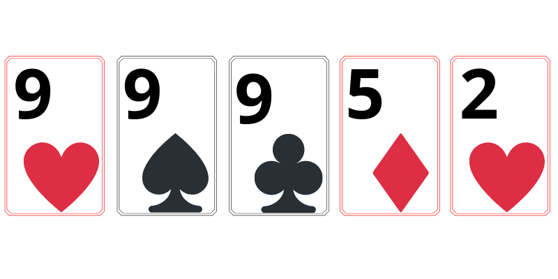 Three of a kind - poker combination